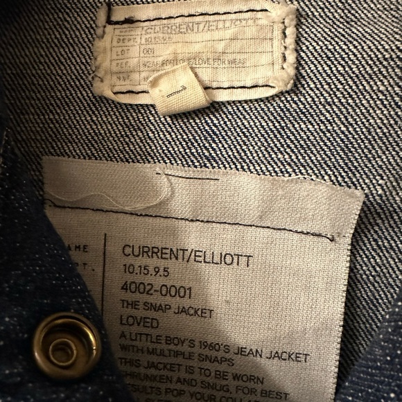 Current/Elliott The snap Jacket size 1 fits a xs/s Denim - Picture 2 of 4